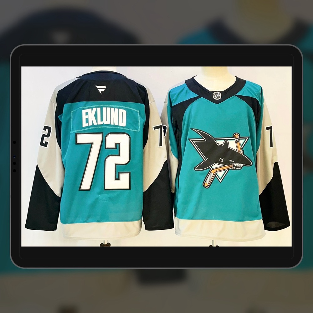 Men's NHL San Jose Sharks William Eklund 35th Anniversary Heritage 2.0 Jersey